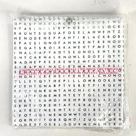 Word Search Crossword Shower Curtain Hollywood Edition 650 Movie Titles 72x72 - Picture 2 of 4